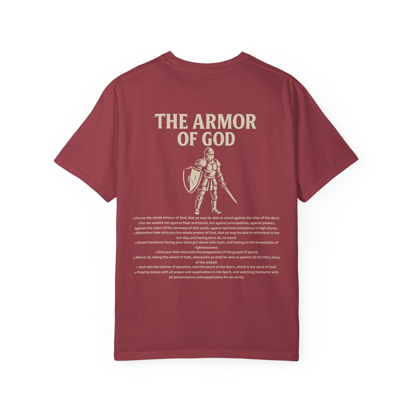 Unisex Garment-Dyed T-Shirt - Resurrection of Wisdom & Armor of God Design