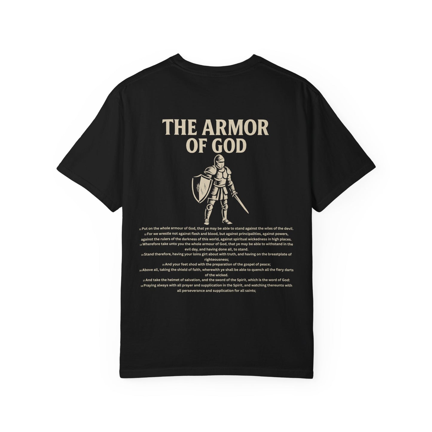 Unisex Garment-Dyed T-Shirt - Resurrection of Wisdom & Armor of God Design
