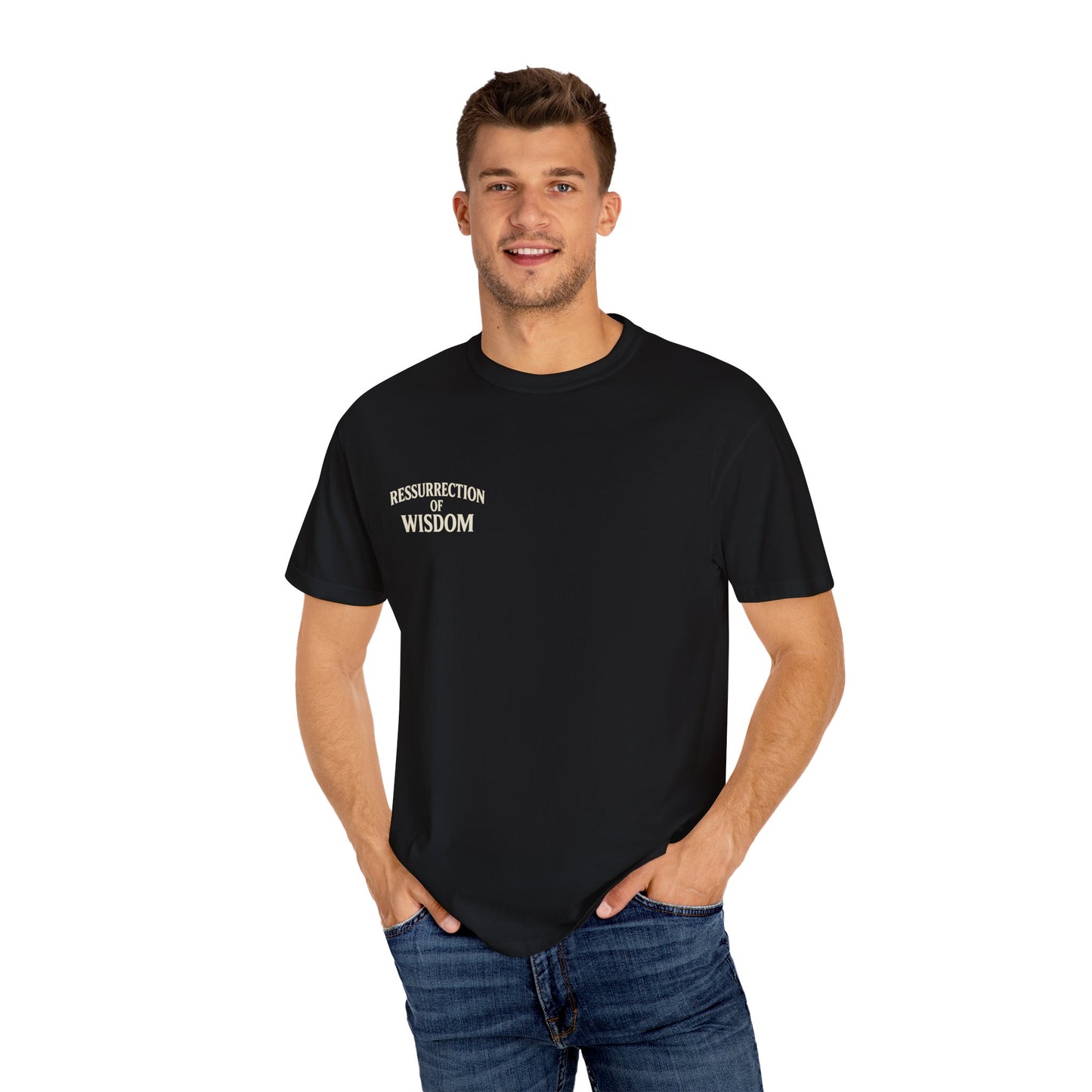 Unisex Garment-Dyed T-Shirt - Resurrection of Wisdom & Armor of God Design