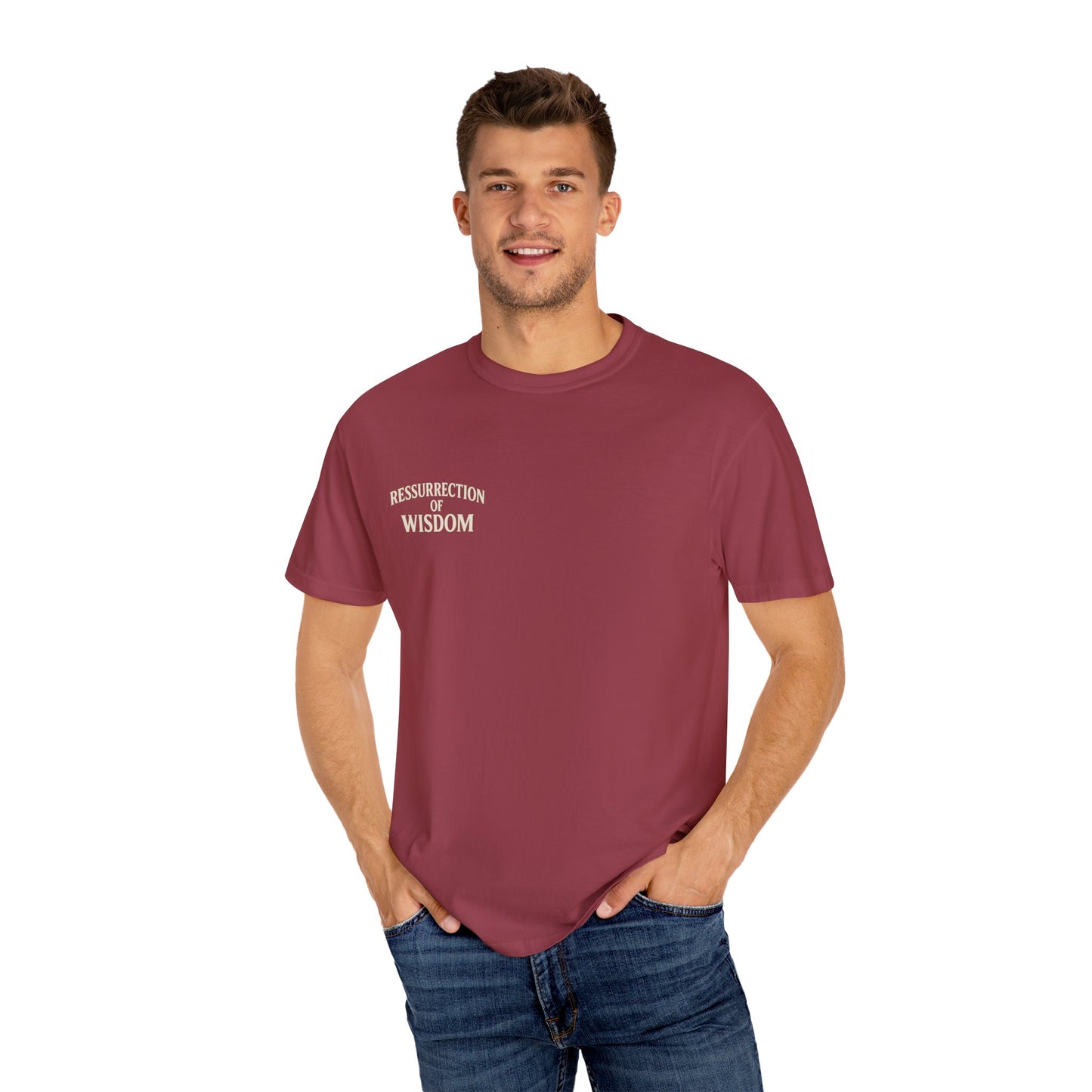 Unisex Garment-Dyed T-Shirt - Resurrection of Wisdom & Armor of God Design
