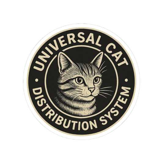 Universal Cat Distribution System Stickers, Cute Cat Decals, Laptop Stickers, Cat Lover Gifts, Pet Accessories, Fun Home Decor