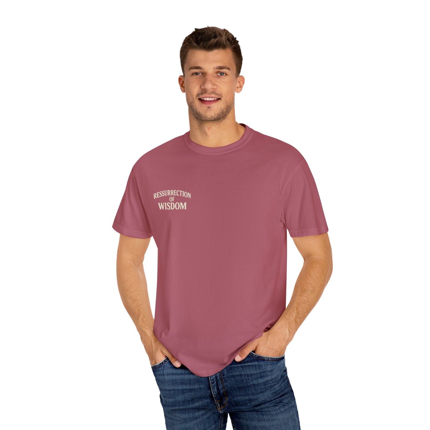 Unisex Garment-Dyed T-Shirt - Resurrection of Wisdom & Armor of God Design