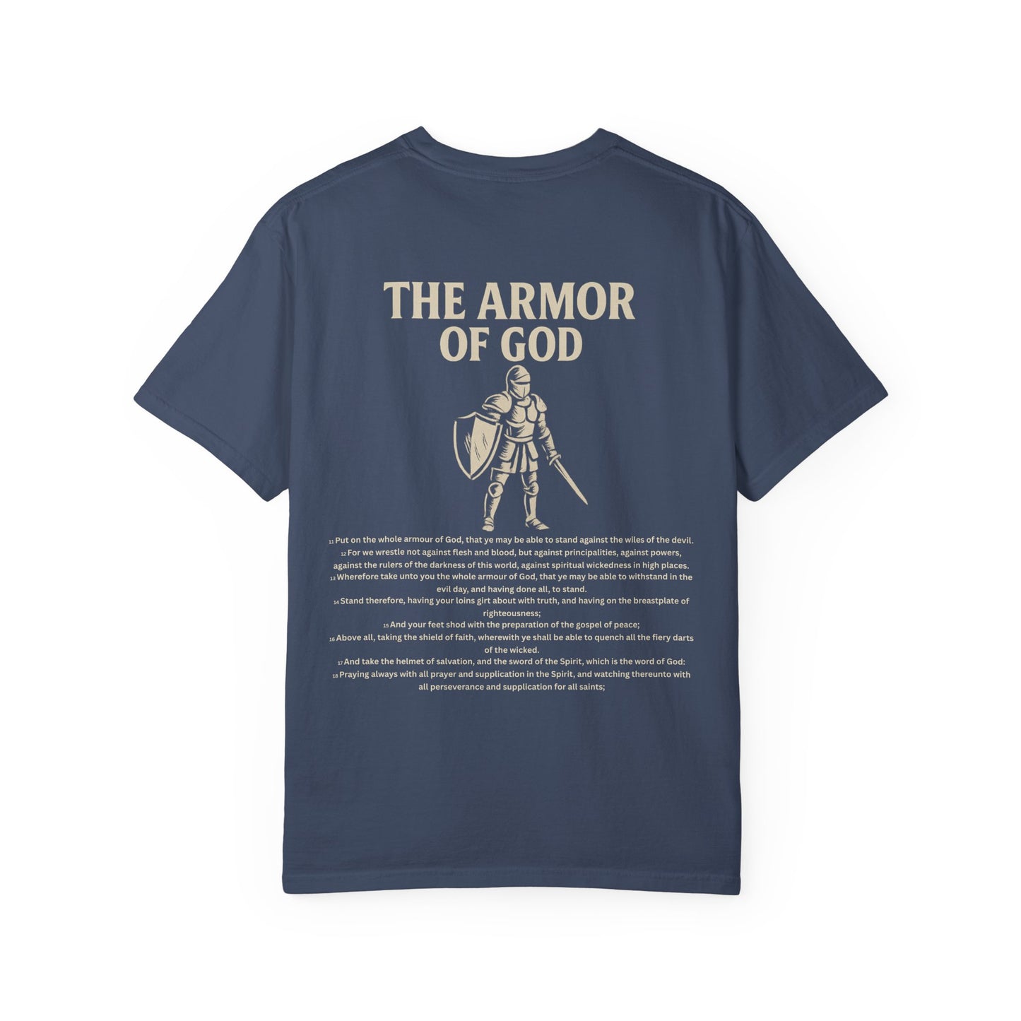 Unisex Garment-Dyed T-Shirt - Resurrection of Wisdom & Armor of God Design