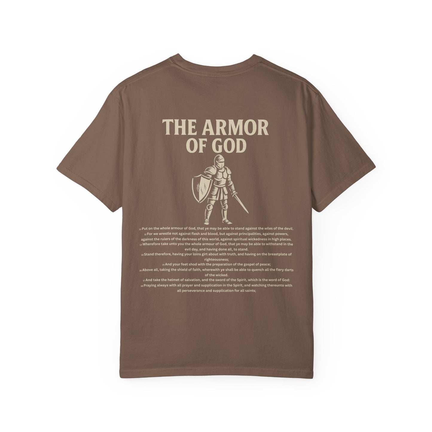 Unisex Garment-Dyed T-Shirt - Resurrection of Wisdom & Armor of God Design