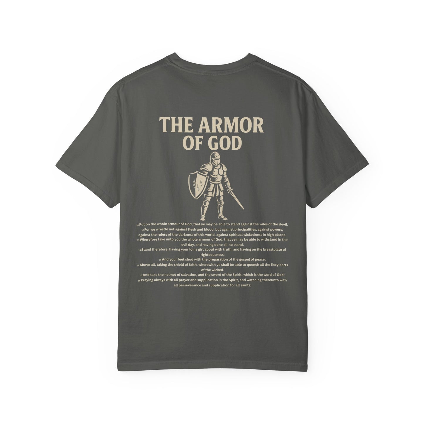 Unisex Garment-Dyed T-Shirt - Resurrection of Wisdom & Armor of God Design