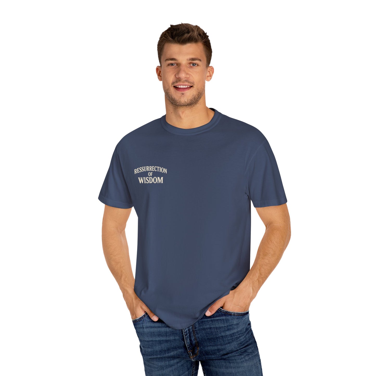 Unisex Garment-Dyed T-Shirt - Resurrection of Wisdom & Armor of God Design