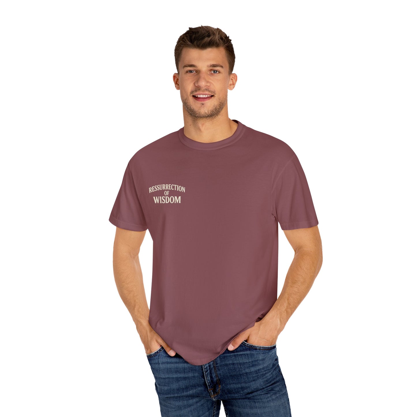 Unisex Garment-Dyed T-Shirt - Resurrection of Wisdom & Armor of God Design