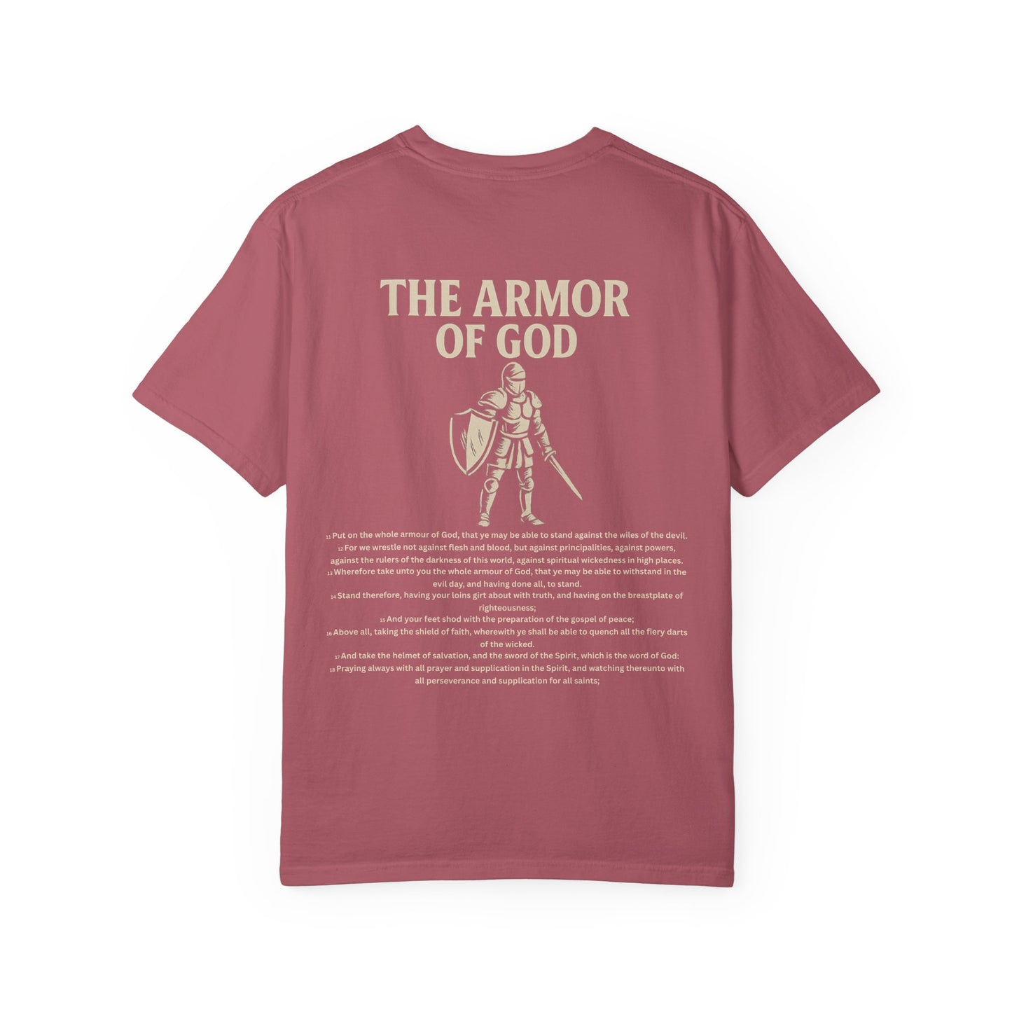 Unisex Garment-Dyed T-Shirt - Resurrection of Wisdom & Armor of God Design
